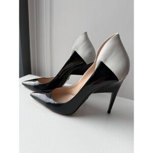 Ruthie Davis Italy Two Tone Patent Leather black & white Pumps Heels EU 39 US 8